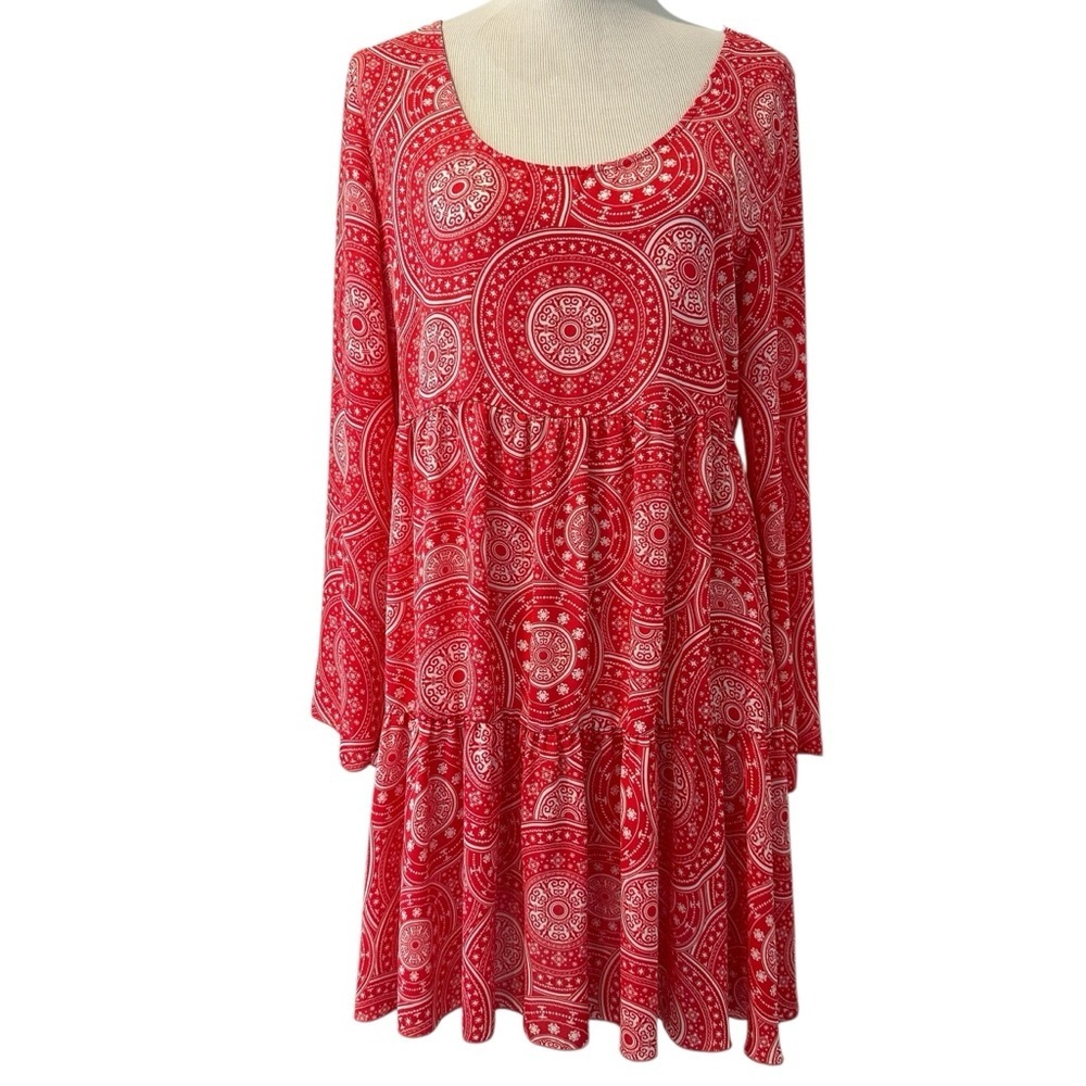 I’m in love with Derek Red and White Patterned Dress